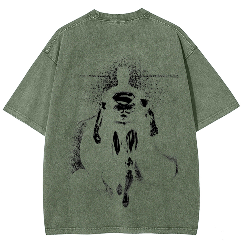 Unisex Fit Washed T-Shirt Superman