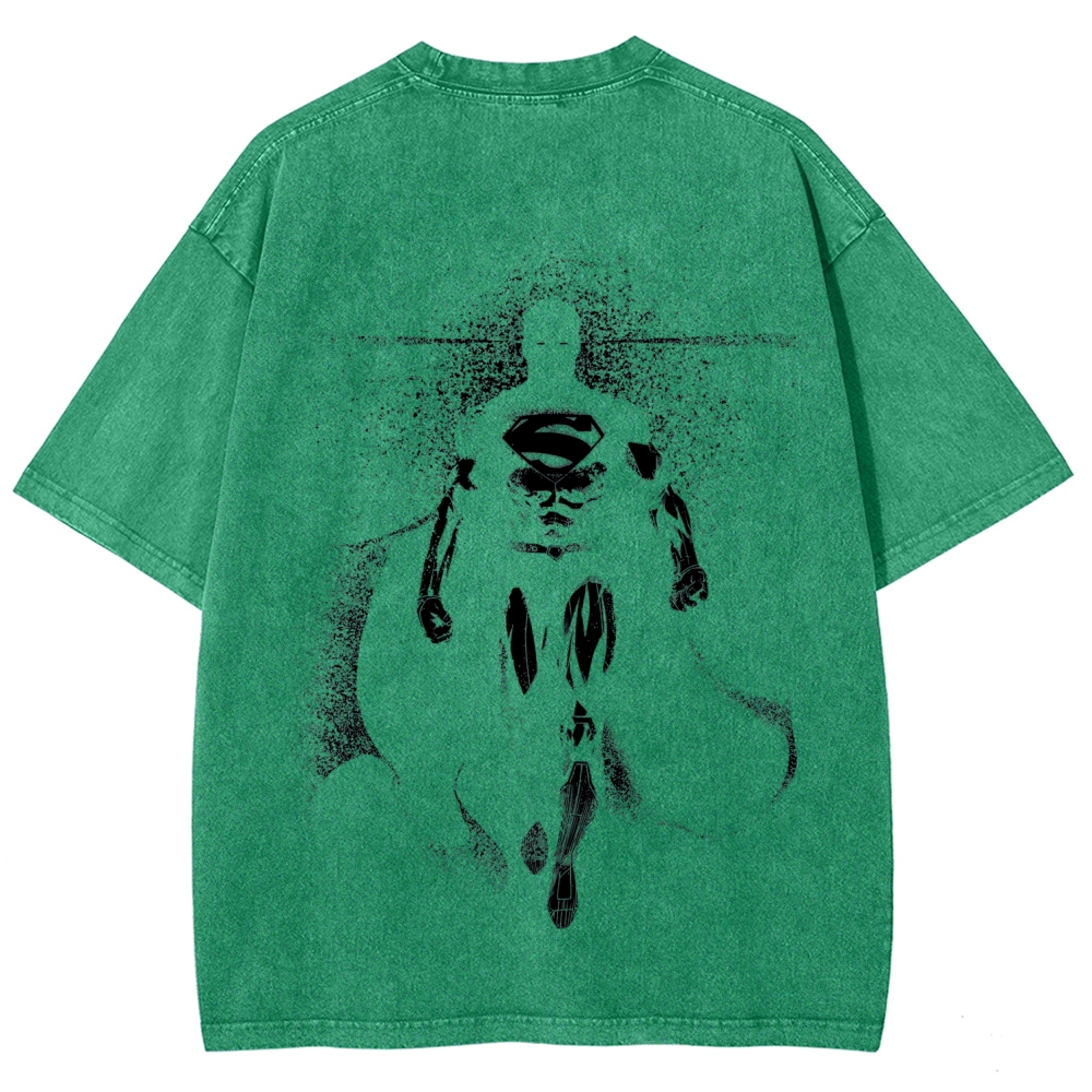 Unisex Fit Washed T-Shirt Superman