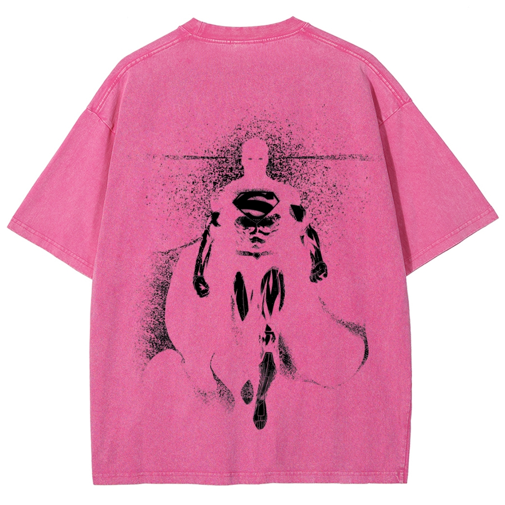 Unisex Fit Washed T-Shirt Superman