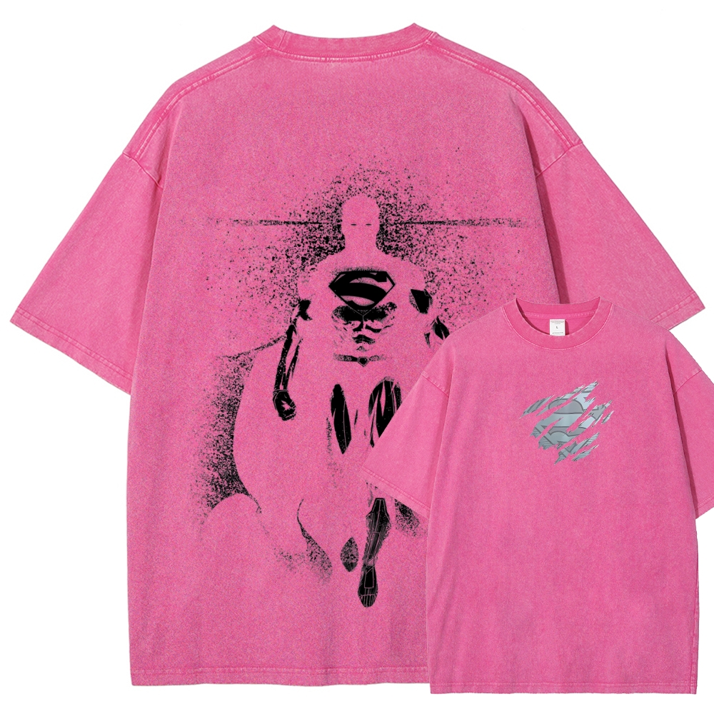 Unisex Fit Washed T-Shirt Superman
