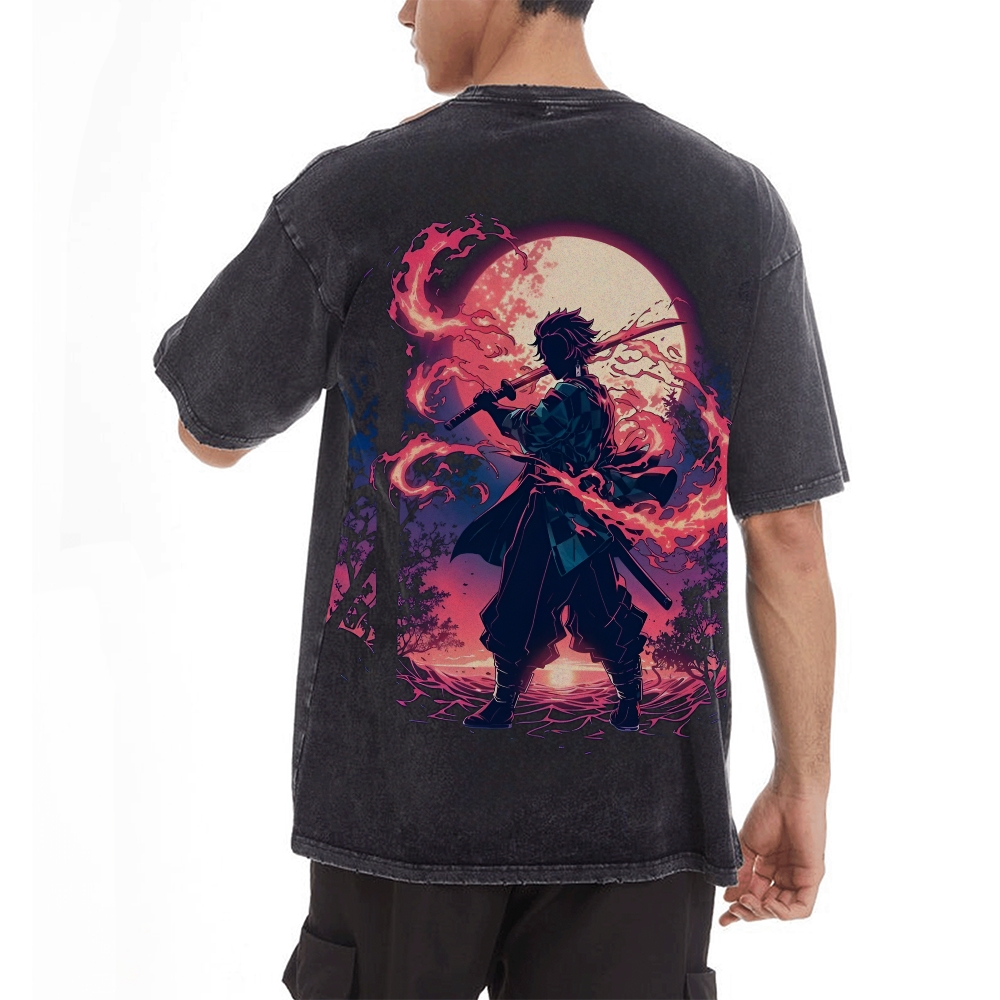 Vintage Oversized T-Shirt Demon Slayer