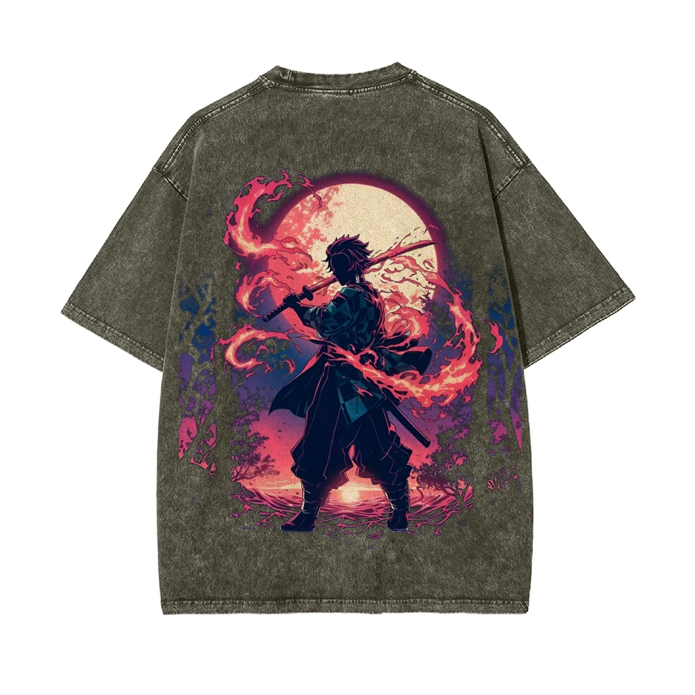 Vintage Oversized T-Shirt Demon Slayer