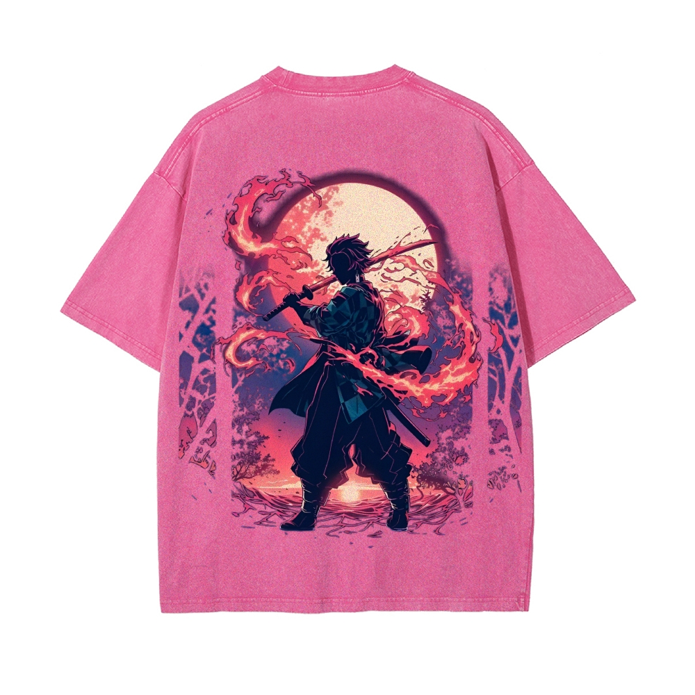 Vintage Oversized T-Shirt Demon Slayer