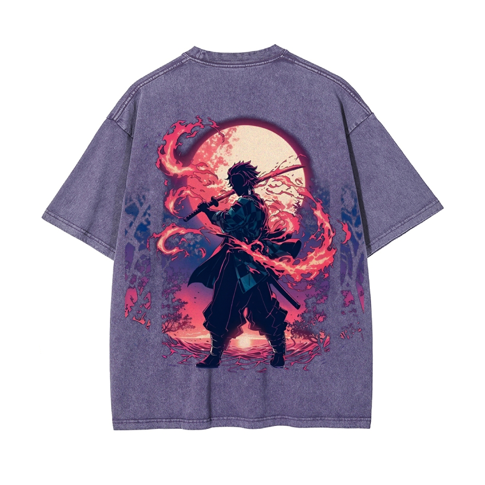 Vintage Oversized T-Shirt Demon Slayer