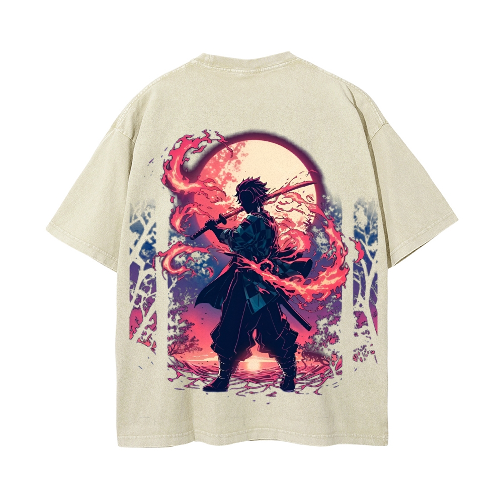 Vintage Oversized T-Shirt Demon Slayer