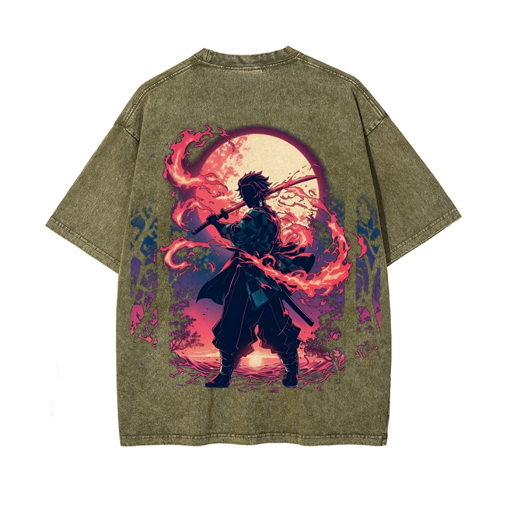 Vintage Oversized T-Shirt Demon Slayer