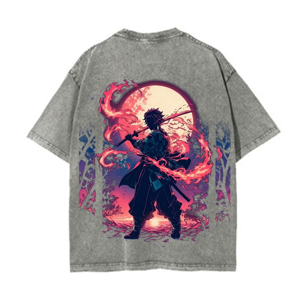 Vintage Oversized T-Shirt Demon Slayer