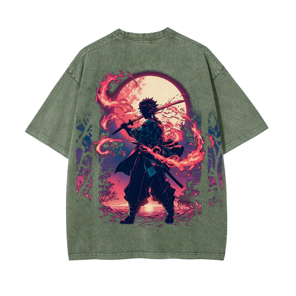 Vintage Oversized T-Shirt Demon Slayer