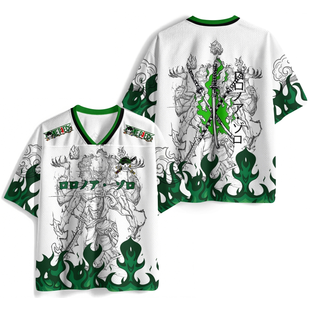 One Piece Roronoa Zoro Luffy Anime Football Jersey