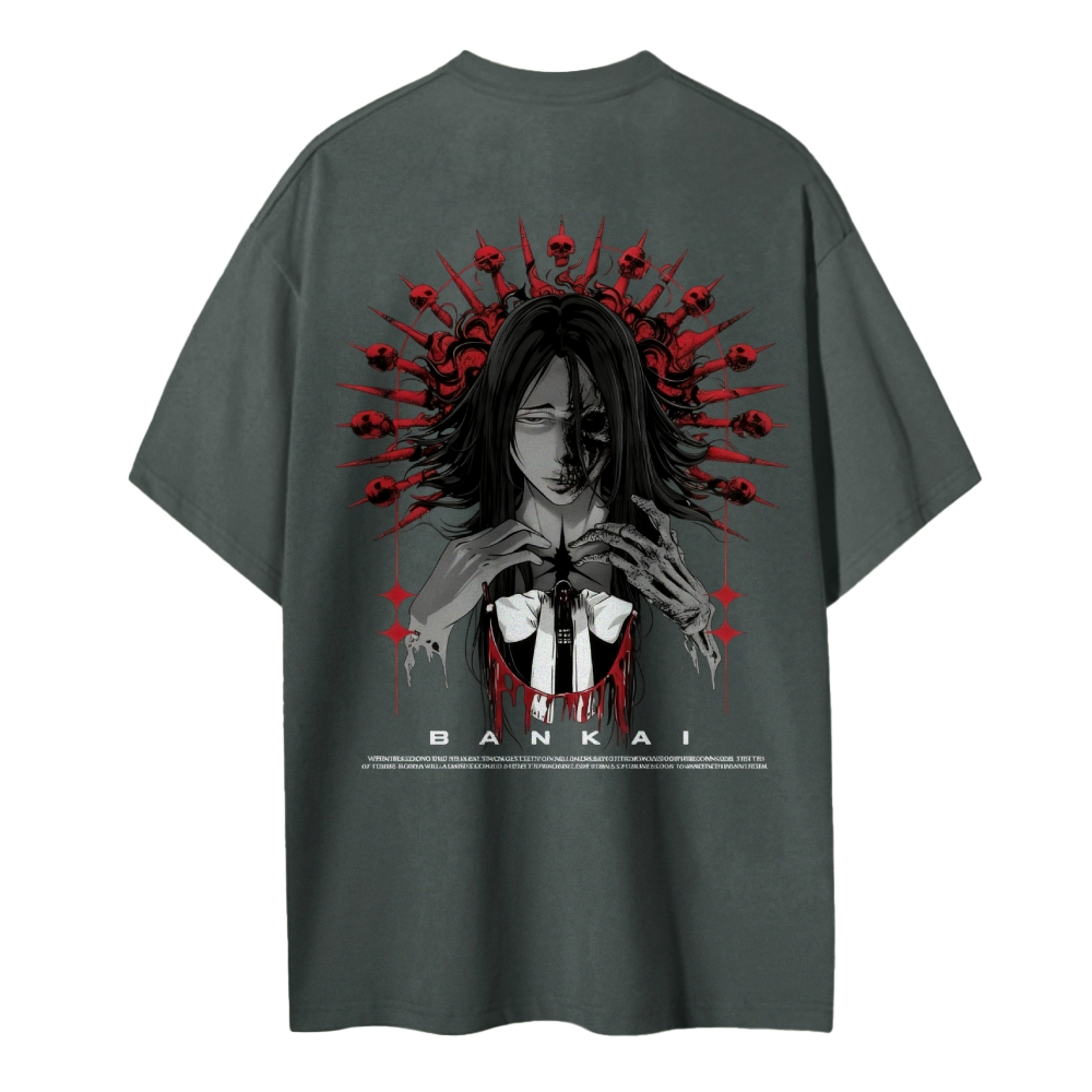 Cotton Unisex Round Neck Anime T-Shirt