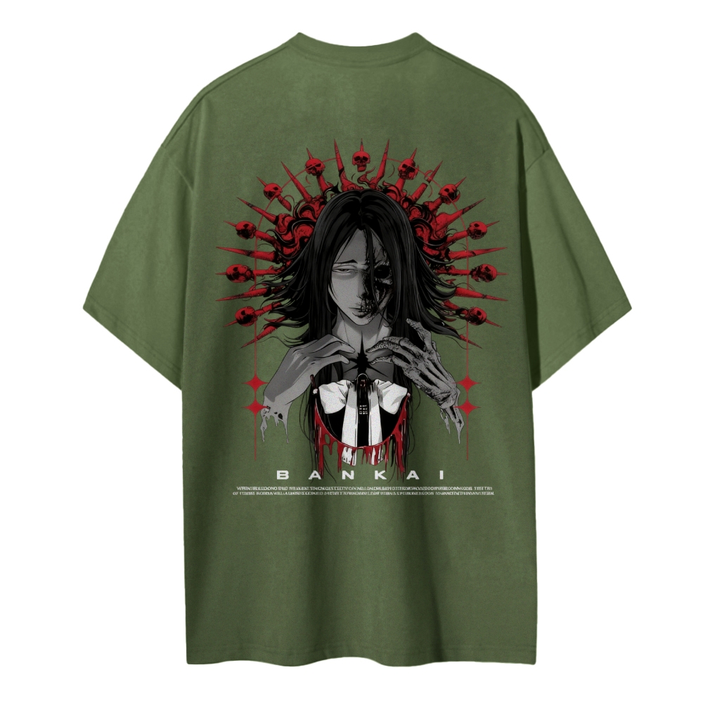 Cotton Unisex Round Neck Anime T-Shirt