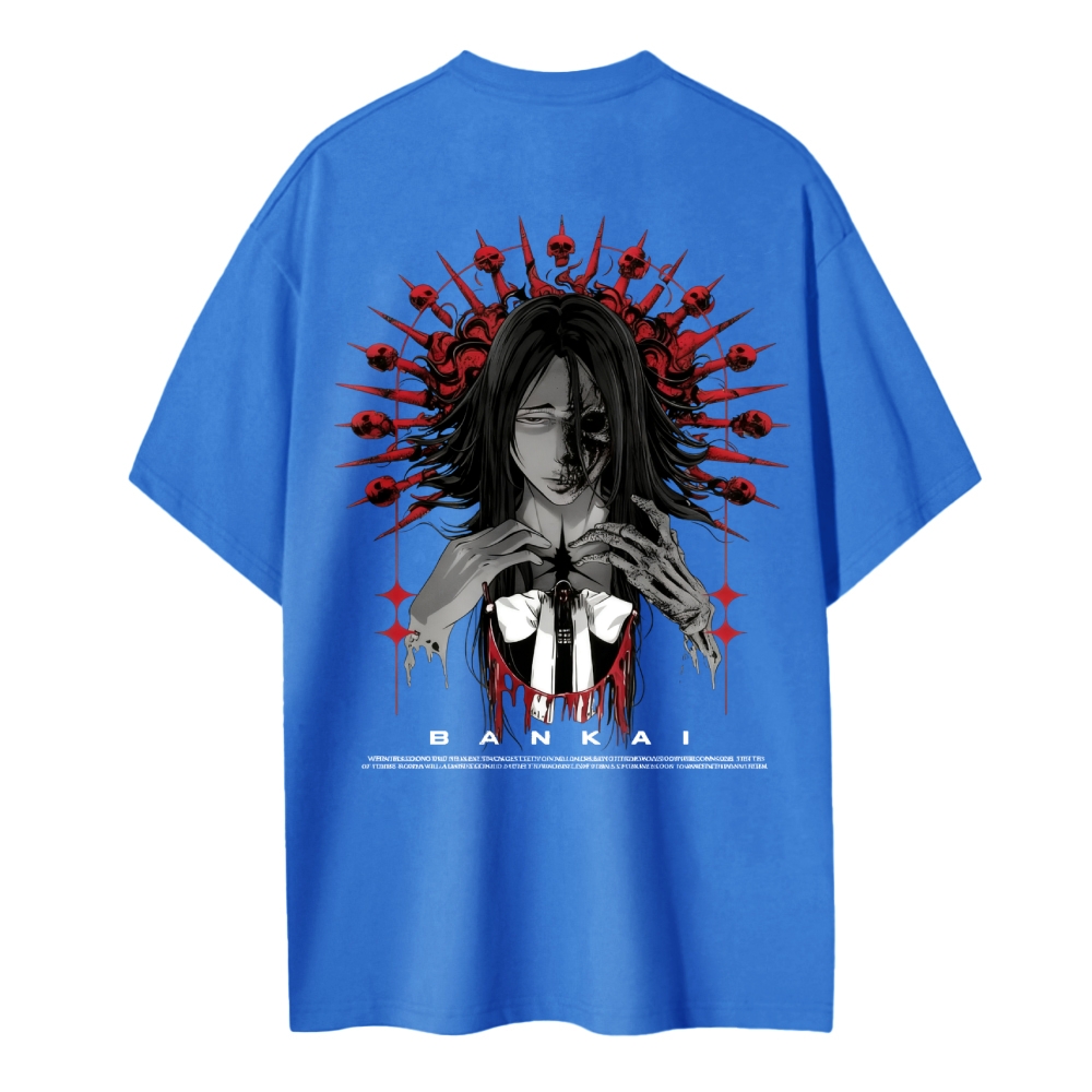 Cotton Unisex Round Neck Anime T-Shirt