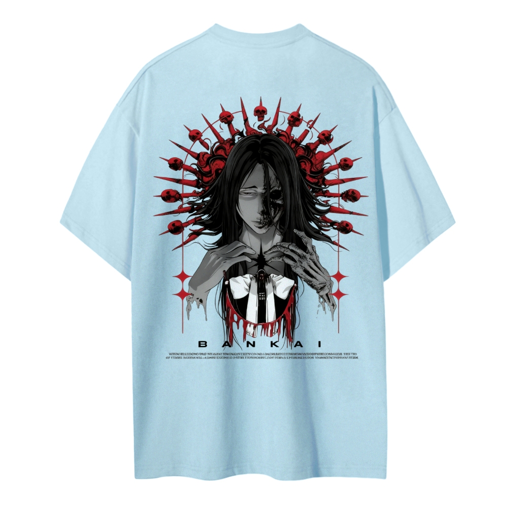 Cotton Unisex Round Neck Anime T-Shirt