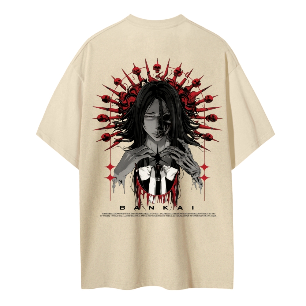 Cotton Unisex Round Neck Anime T-Shirt