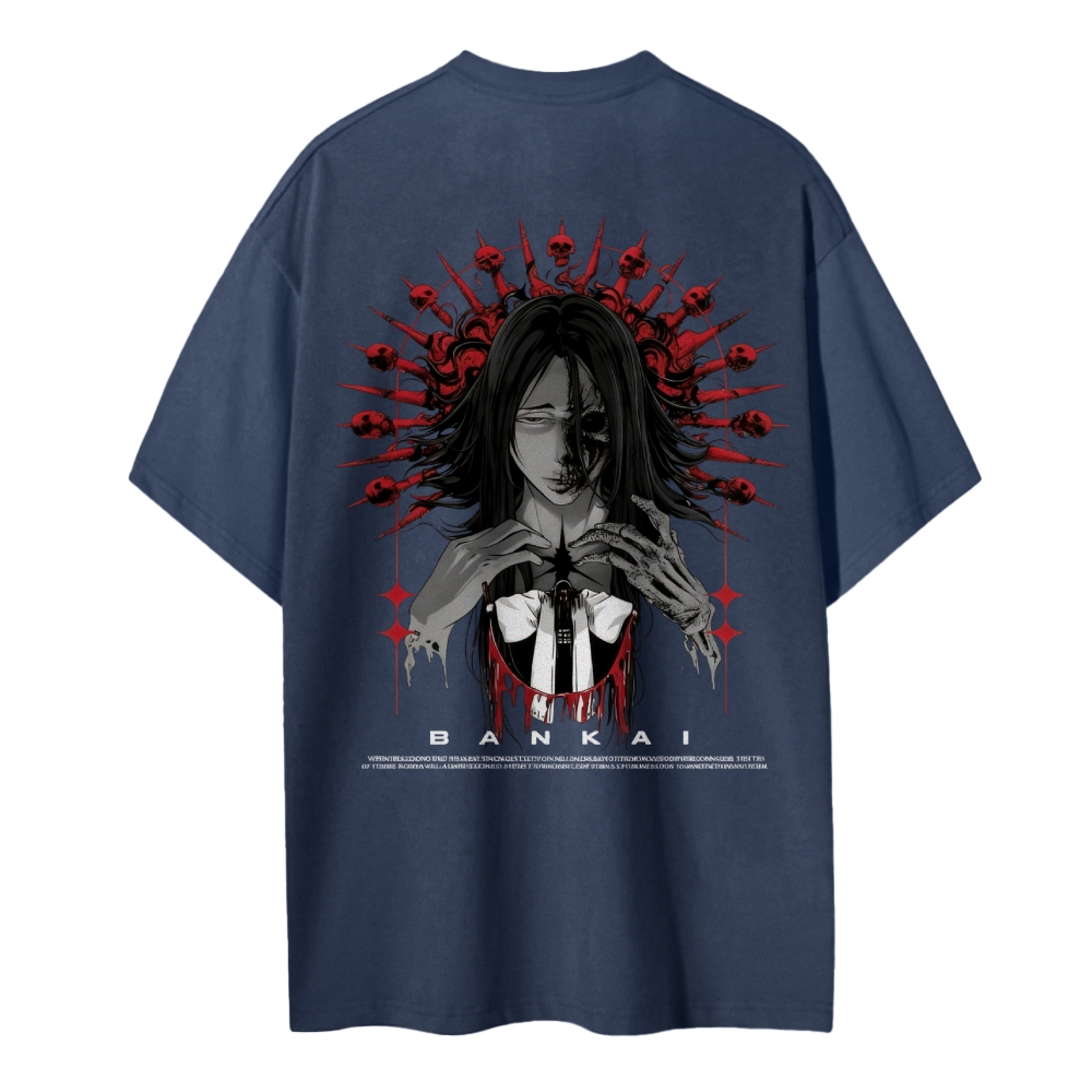 Cotton Unisex Round Neck Anime T-Shirt