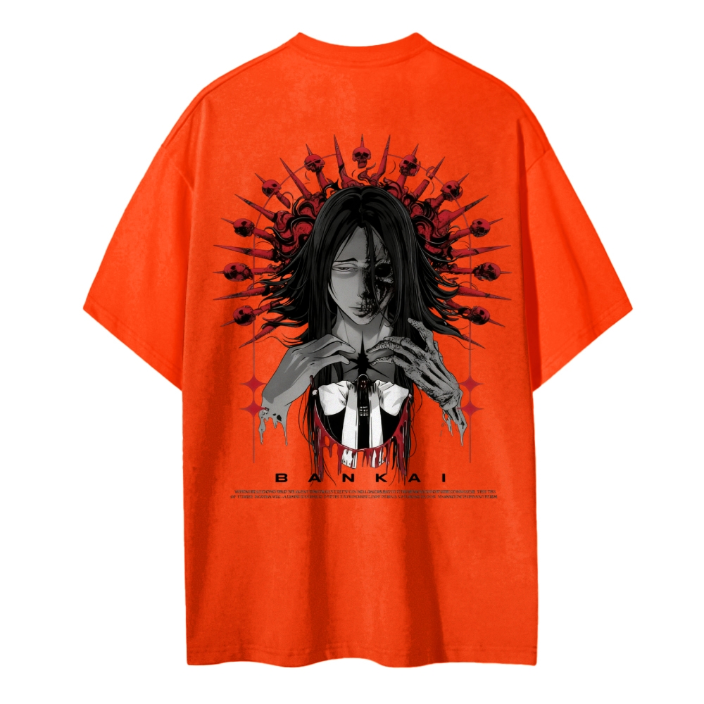 Cotton Unisex Round Neck Anime T-Shirt