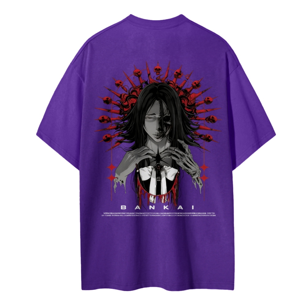 Cotton Unisex Round Neck Anime T-Shirt