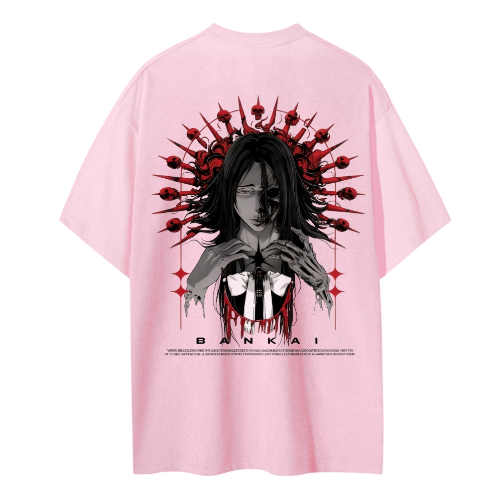 Cotton Unisex Round Neck Anime T-Shirt