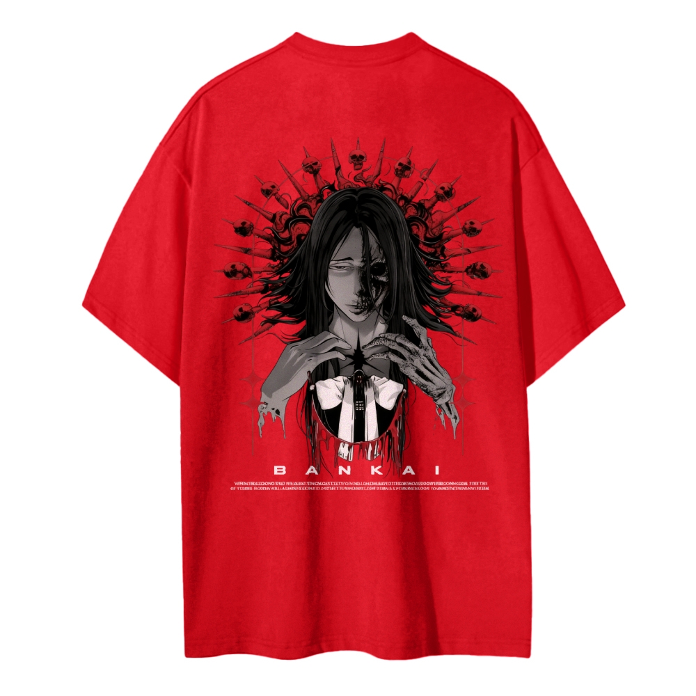 Cotton Unisex Round Neck Anime T-Shirt