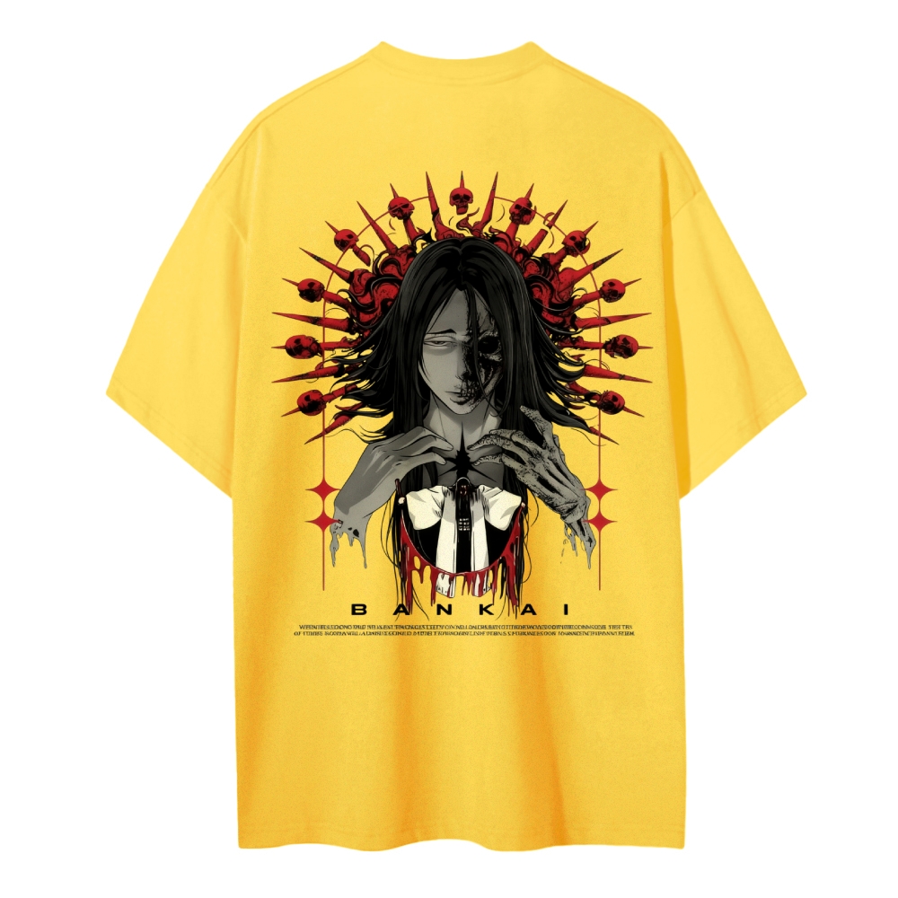 Cotton Unisex Round Neck Anime T-Shirt