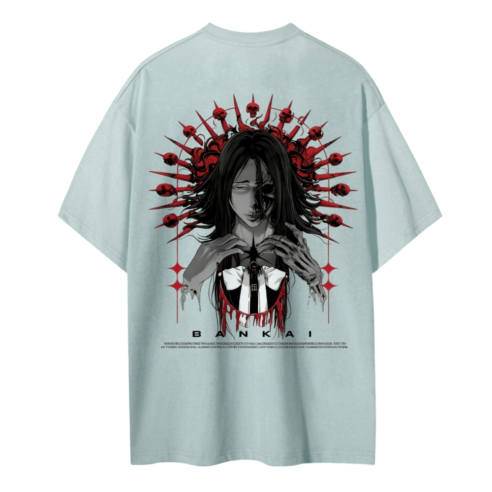 Cotton Unisex Round Neck Anime T-Shirt