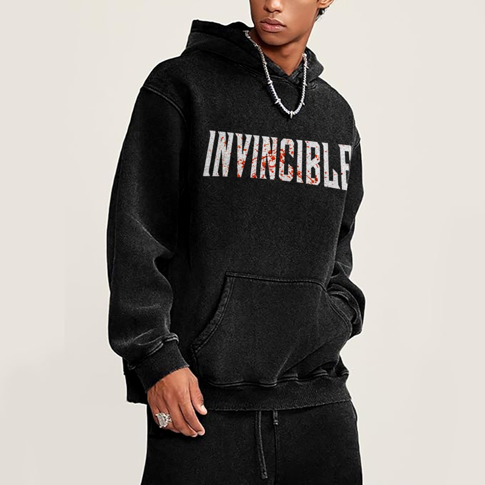 Vintage Oversized Hoodies Invincible