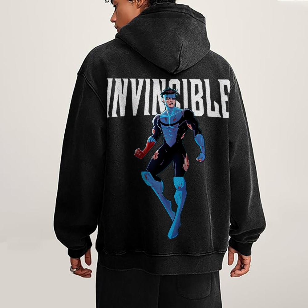 Vintage Oversized Hoodies Invincible
