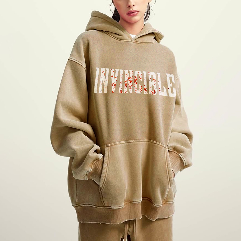 Vintage Oversized Hoodies Invincible