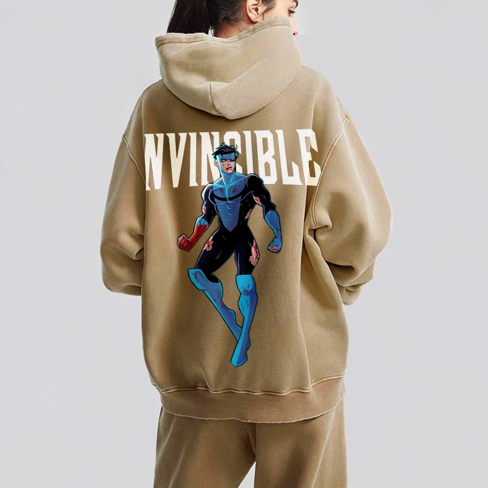 Vintage Oversized Hoodies Invincible