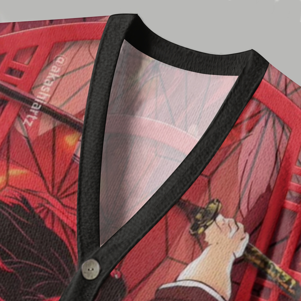 Demon Slayer anime knitwear cardigan