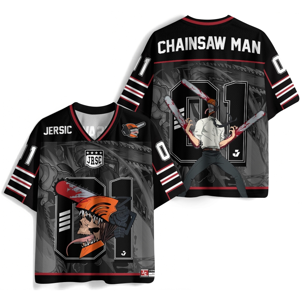 Chainsaw Man Anime Football Jersey