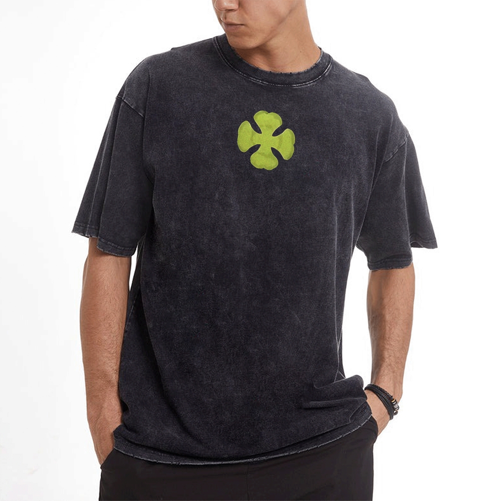 Vintage Oversized T-Shirt Black clover