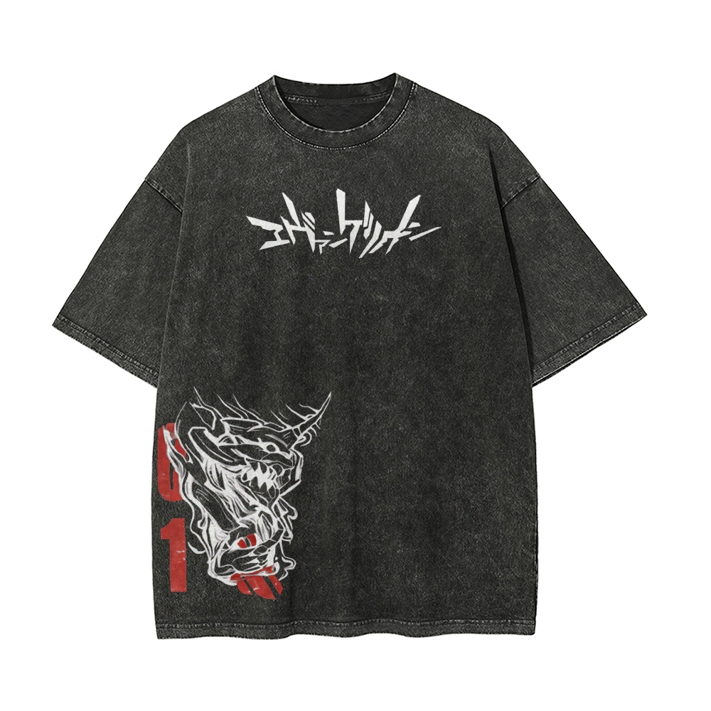 Vintage Oversized T-Shirt Neon Genesis Evangelion