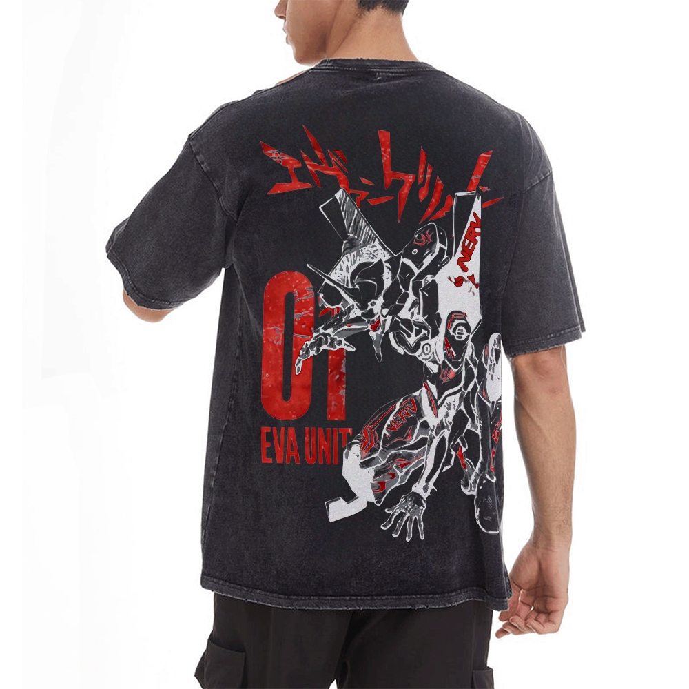 Vintage Oversized T-Shirt Neon Genesis Evangelion