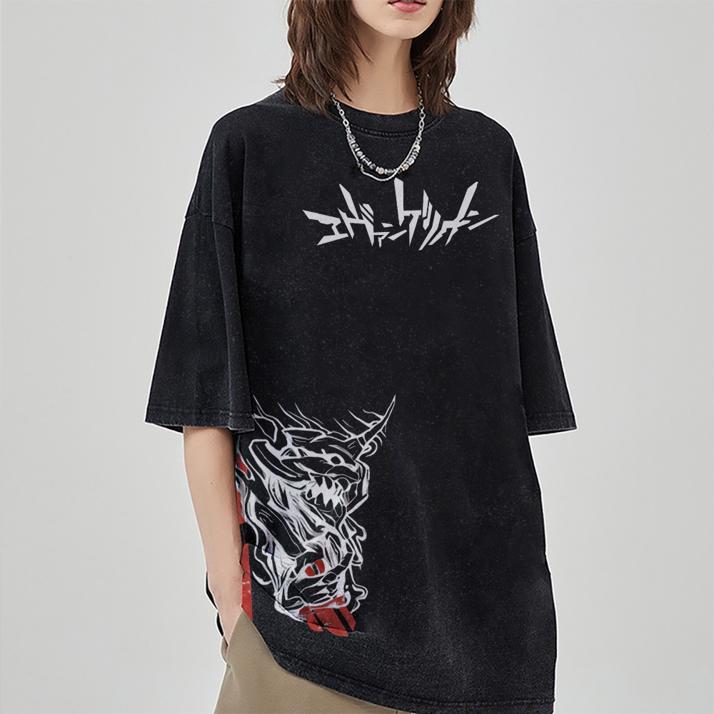 Vintage Oversized T-Shirt Neon Genesis Evangelion