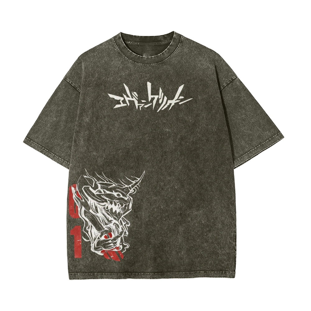 Vintage Oversized T-Shirt Neon Genesis Evangelion