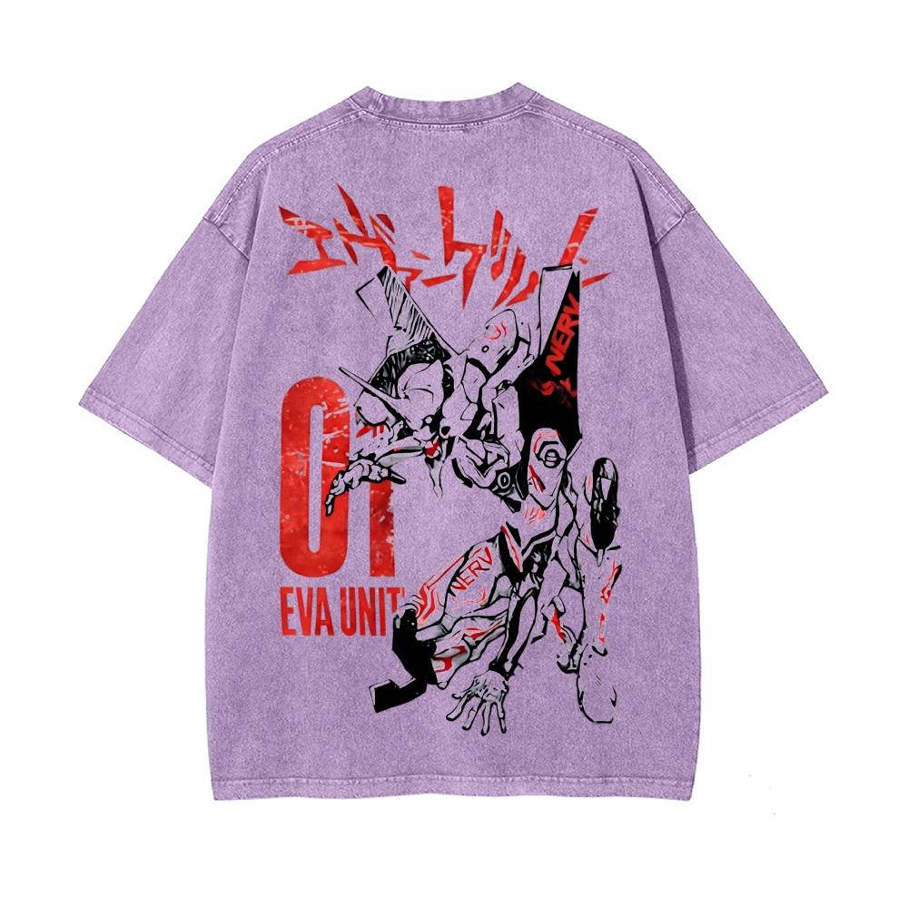Vintage Oversized T-Shirt Neon Genesis Evangelion