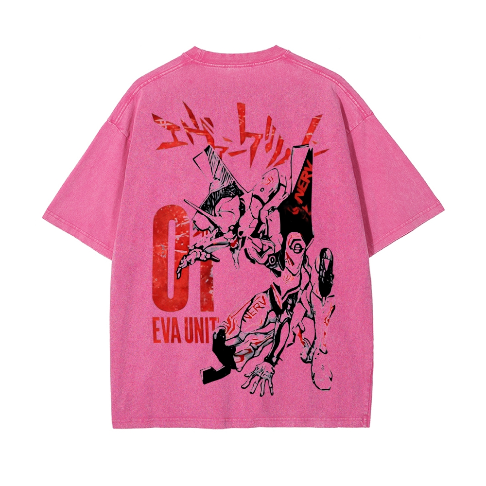 Vintage Oversized T-Shirt Neon Genesis Evangelion