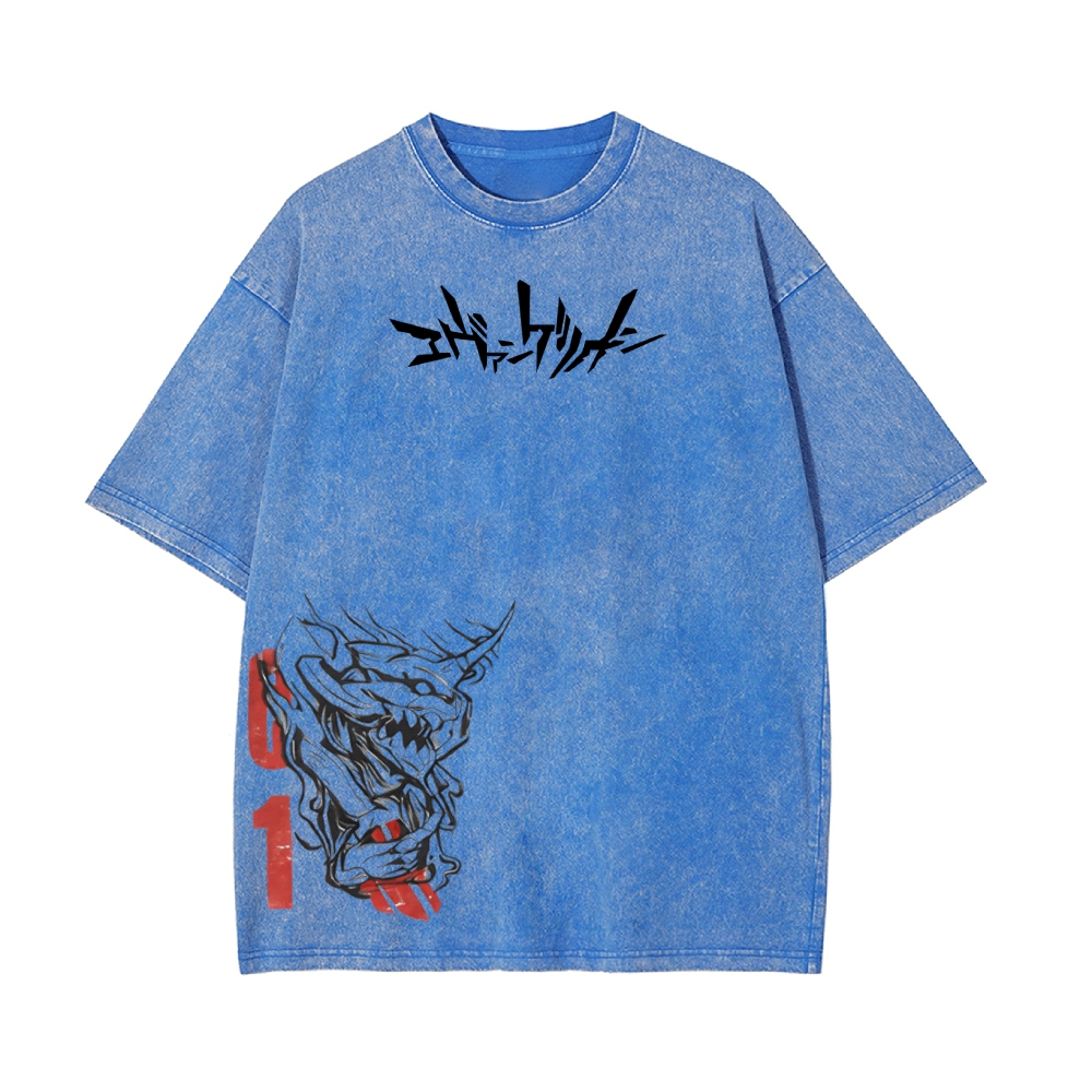 Vintage Oversized T-Shirt Neon Genesis Evangelion