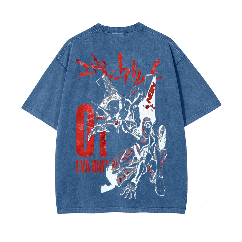 Vintage Oversized T-Shirt Neon Genesis Evangelion