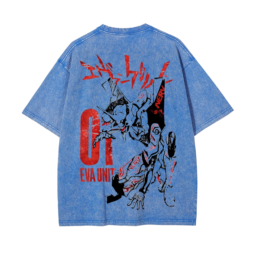 Vintage Oversized T-Shirt Neon Genesis Evangelion