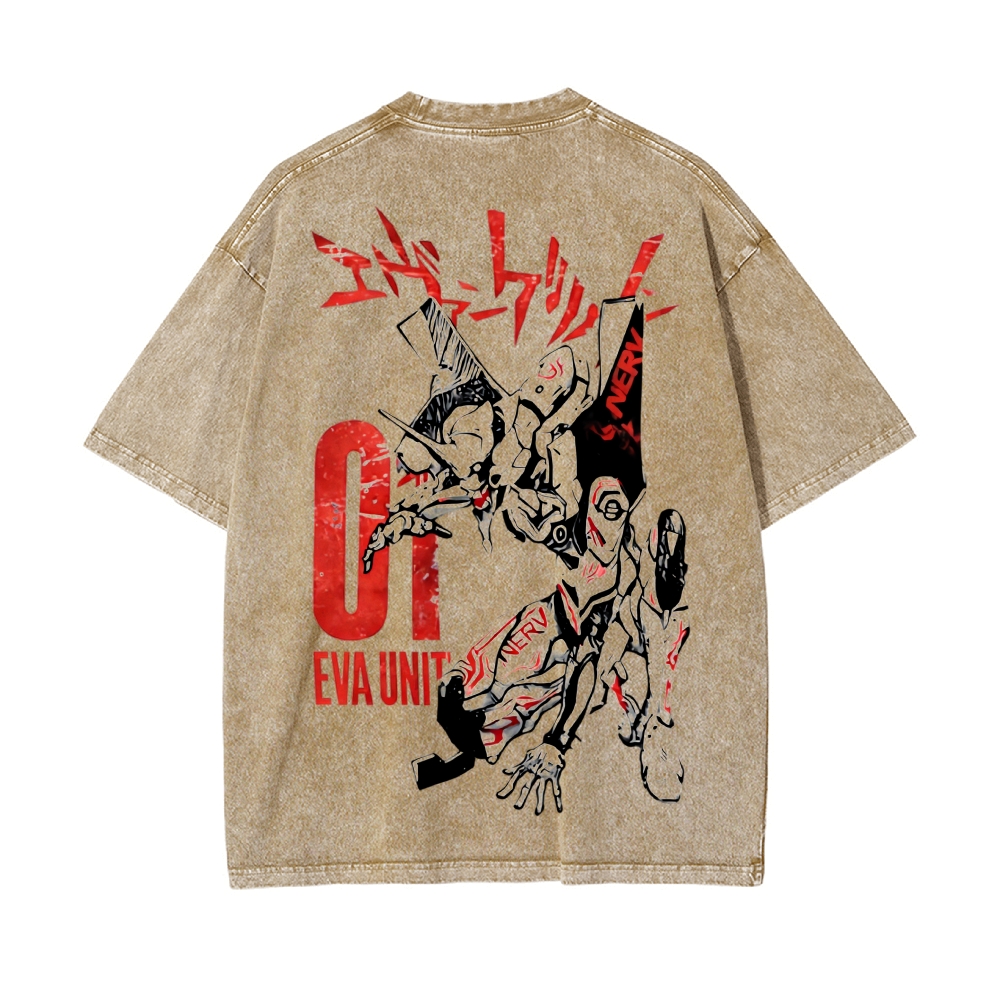 Vintage Oversized T-Shirt Neon Genesis Evangelion