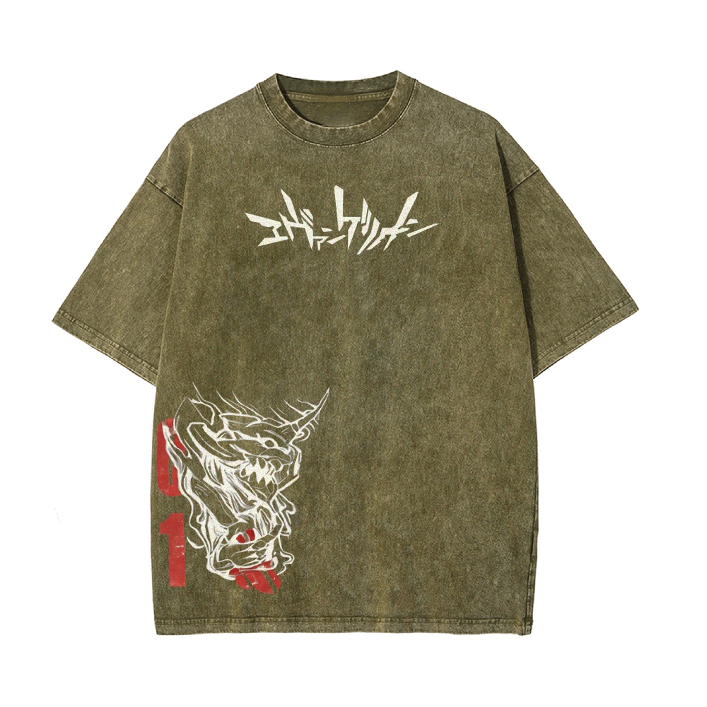 Vintage Oversized T-Shirt Neon Genesis Evangelion