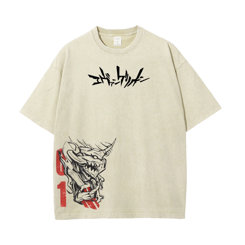 Vintage Oversized T-Shirt Neon Genesis Evangelion