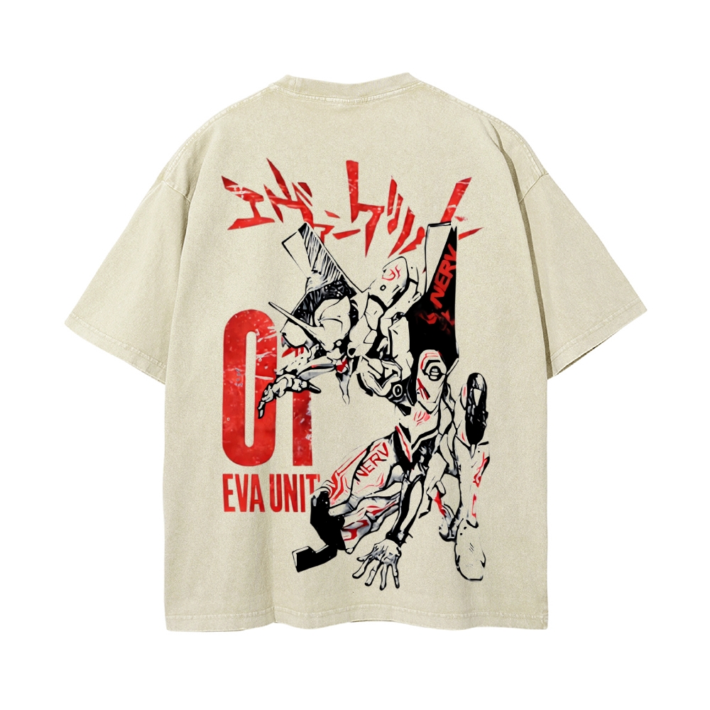 Vintage Oversized T-Shirt Neon Genesis Evangelion