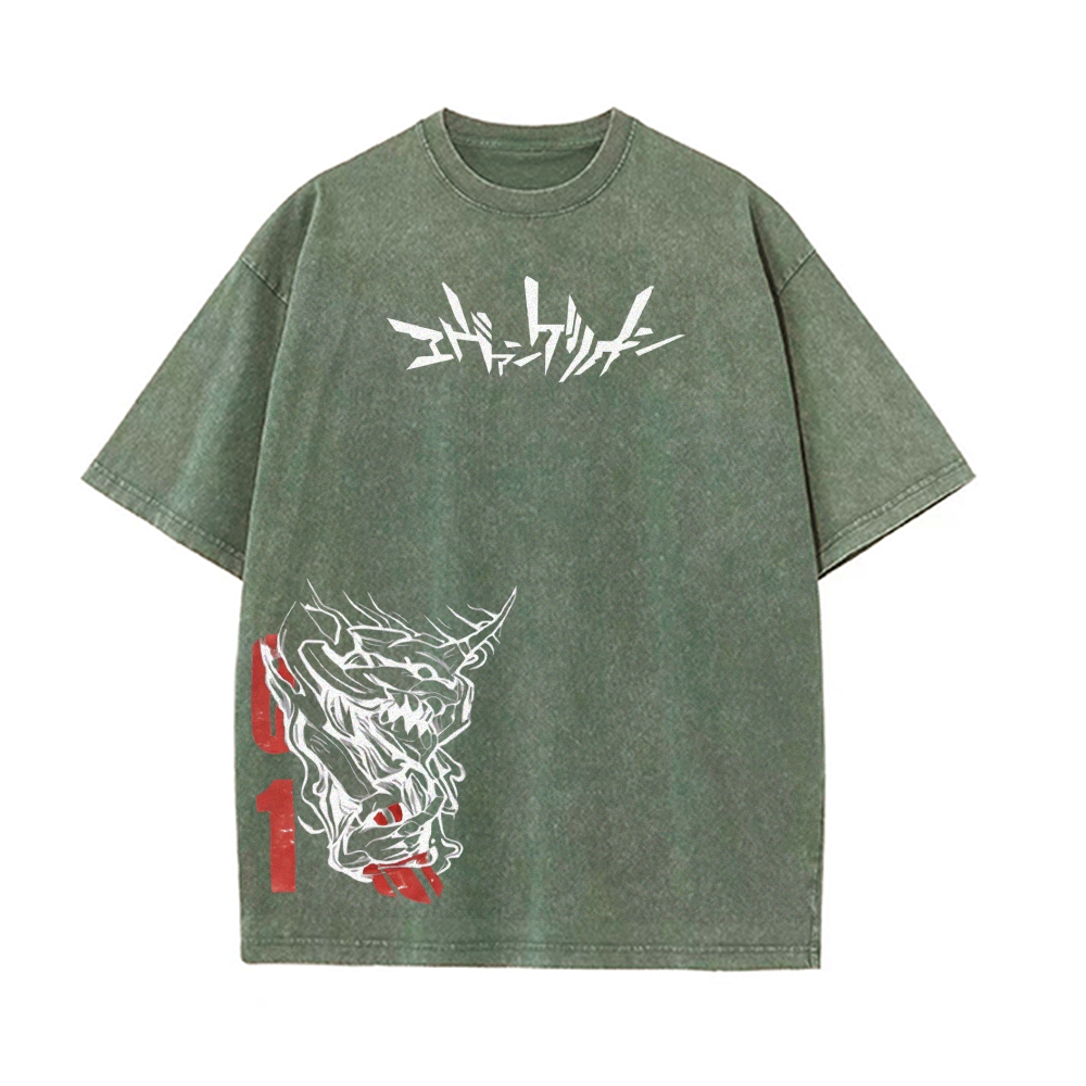 Vintage Oversized T-Shirt Neon Genesis Evangelion