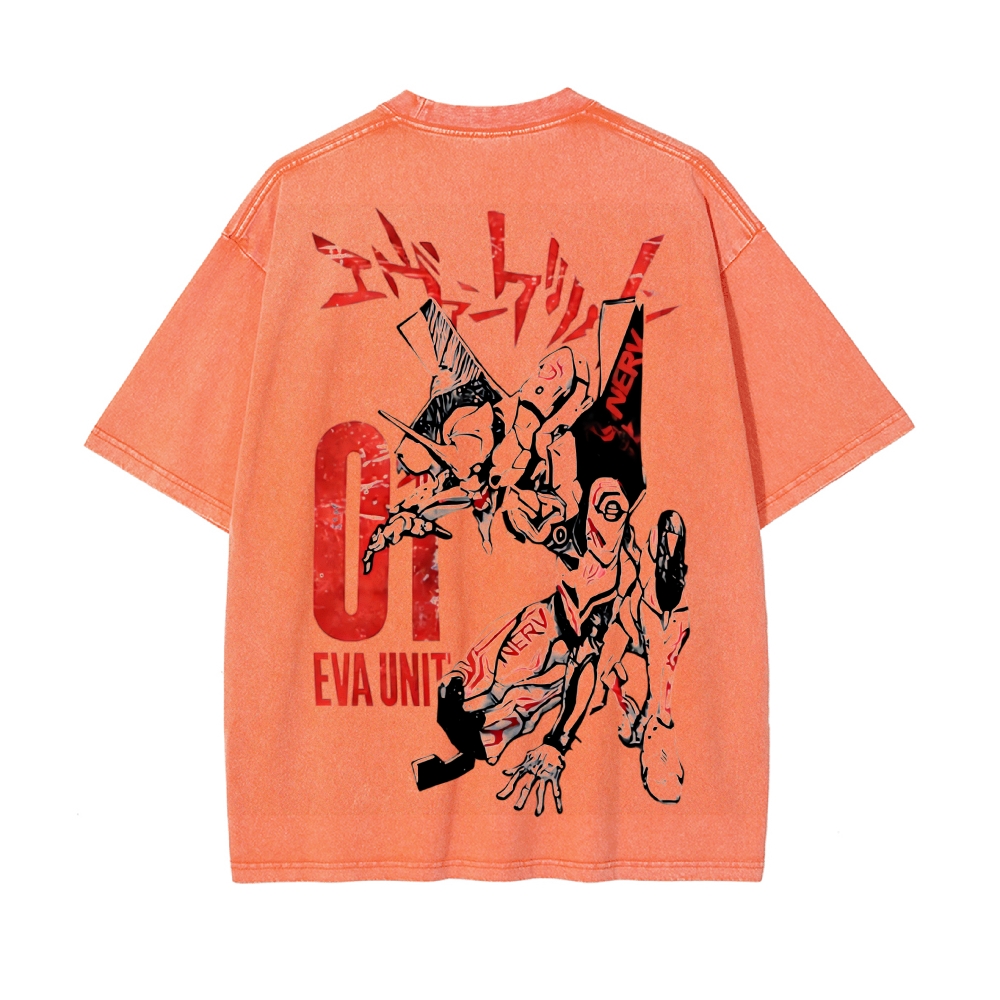 Vintage Oversized T-Shirt Neon Genesis Evangelion