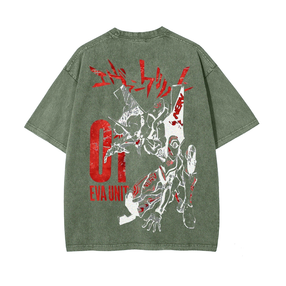 Vintage Oversized T-Shirt Neon Genesis Evangelion