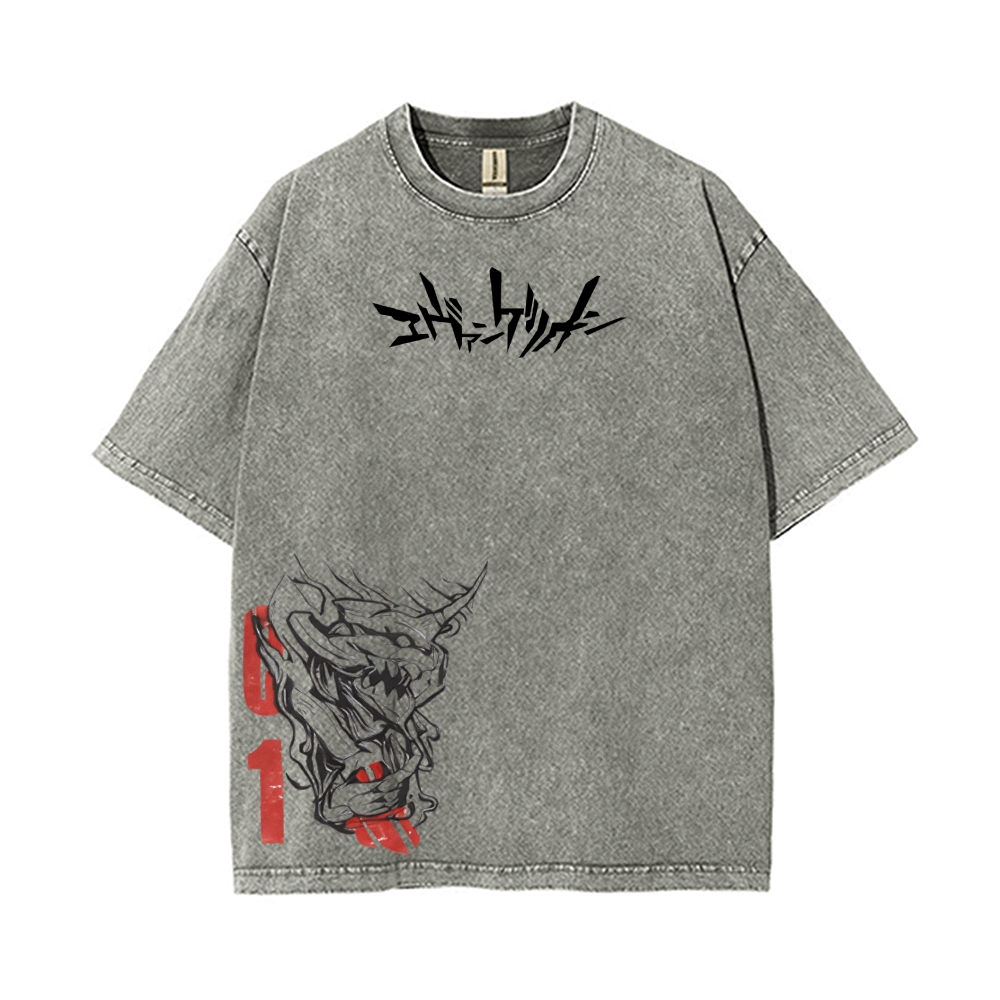 Vintage Oversized T-Shirt Neon Genesis Evangelion