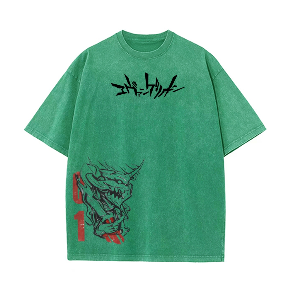 Vintage Oversized T-Shirt Neon Genesis Evangelion